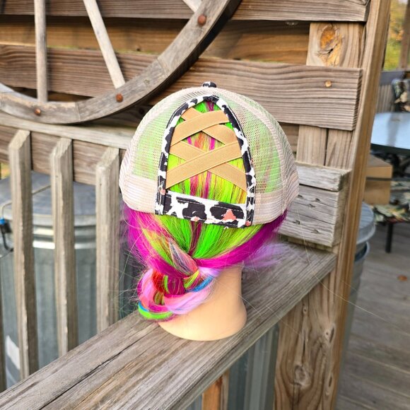 Ladies White Leopard Print BLING Hat NEW No Tags - Picture 4 of 4